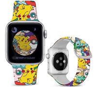 Leotop Compatible with Apple Watch Band Pikac u Dinosaur 49mm 45mm 44mm 42mm,Soft Silicone Magic Fancy Sport Strap Compatible with iWatch Ultra Series 9 8 7 6 5 4 3 2 1 SE/SE 2 for Kids Men Women.