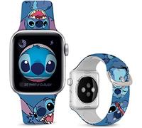 Leotop Compatible with Apple Watch Bands Stitch 49mm 45mm 44mm 42mm Silicone Replacement Band for iWatch Ultra SE/SE2 Series 8 7 6 5 4 3 2 1, Blue stitch, 49/45/44/42mm