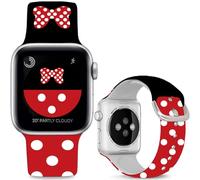 Leotop Floral Pattern Printed Bands Compatible with Apple Watch 42mm(Series 10) 41/40/38mm 49/46/45/44/42mm(Series 3 2 1). (Red Bow Tie, 38mm/40mm/41mm/42mm(Series 10))