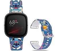 Leotop Pattern Printed Soft Silicone Replacement Bands Compatible with Fitbit Versa 4/ Fitbit Versa 3/ Fitbit Sense 2/Fitbit Sense for Women Men Teens. (Holidays)