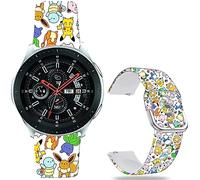 Leotop Pikac Sea Turtle Anime Bands Compatible with Samsung Galaxy Watch 46mm/Gear S3 Frontier/Classic/Watch 3 45mm/Vivoactive 4/Ticwatch Pro/Huawei Watch GT2 Pro Band Fancy 22mm Cartoon Strap.