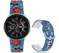 Leotop Stitch Blue Basketball 22mm Bands Compatible with Samsung Galaxy Watch 46mm/Watch 3 45mm/Gear S3 Frontier/Classic/Pebble Time/Garmin Vivoactive 4/Fossil Q Soft Silicone Magic Fancy Strap.