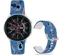 Leotop Stitch Lively Bands Compatible with Samsung Galaxy Watch 4 40/44mm/Galaxy Watch 42mm/Watch 3 41mm/Active 2/Gear S2 Classic/Sport 20mm Soft Silicone Kawaii Cute Strap Kids Girls Women.