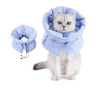 Leotrag Adjustable Cat Recovery Cone Collar, Lightweight Soft Cat E-Collar Alternative After Spay, Waterproof Comfy Collars to Stop Licking Wound After Surgery, Protective Cat Cone for Kittens/Puppies