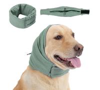 LEOTRAG Dog Calming Hoodie, No Shake Ear Wraps for Dogs, Adjustable Dog Ear Muffs for Noise Protection, Ear Wrap Head Cover for Head Warp Anxiety Relief, Hematoma, Grooming and Force Drying