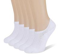 Leotruny Women's Cushion Sweat-absorbent Breathable Soft Athletic No Show Socks, Z01-white, 5-7