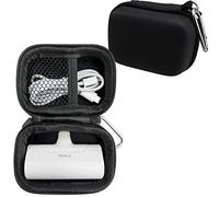 LeoTube Carrying Case for iWALK Portable Charger 4500mAh Ultra-Compact Power Bank Battery Pack, Protective Travel Holder Compatible with Charmast Small Portable Charger 5000mAh (Case Only) (Black)