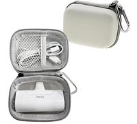 LeoTube Carrying Case for iWALK Portable Charger 4500mAh Ultra-Compact Power Bank Battery Pack, Protective Travel Holder Compatible with Charmast Small Portable Charger 5000mAh (Case Only) (White)
