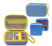 LeoTube Hard Case Bag and Silicone Shell Cover for Yoto Mini Kids Audio & Music Player. Storage Holder for Children’s Speaker Plays Audiobook Cards and Accessories for Boys and Girls (Blue)