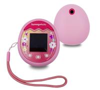 LeoTube Silicone Shell Cover, Lanyard and Screen Protector Film for Tamagotchi Pix Interactive Pet Machine with Camera, Compatible New Tamagotchi Pix Electronic Pet Accessory (Pink)