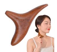 LEOUEANR 1 Piece Sandalwood Triangle Massage Tool, Guasha & Trigger Point Massager, Handheld Wooden Massager for Back, Neck, Shoulders, Hands & Feet, Deep Tissue Relief