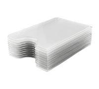 LEOUEANR 10Pcs Clear Credit Card Sleeves, Ultra-Thin Crystal ID Card Holder & Protective Card Case Rigid PVC No-Hole Design for Banking Cards & Document Security