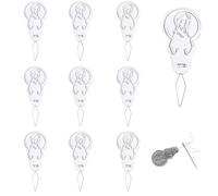 LEOUEANR 10Pcs Needle Threaders, Gourd Shaped Aluminium Mini Hand Sewing Threading Aid for DIY Craft and Sewing Tools (Silver)