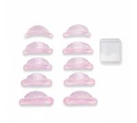 LEOUEANR 10Pcs Shell-Shaped Lash Lift Pads Set, Self-Adhesive Silicone Eyelash Lift Shields for Home or Salon Use (Transparent Pink)