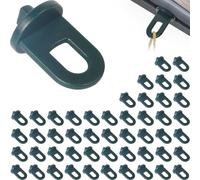 LEOUEANR 50 Pcs Greenhouse Clips, Heavy Duty Moveable Greenhouse Clips for Gardening, Plant Support & Camping - Sturdy Trellis Clip, Adjustable Hangers for Garden Hanging Basket Plants Pot