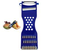 LEOUEANR 6-in-1 Multifunctional Vegetable Cutter Peeler Slicer | Julienne Tool, For Fruits & Vegetables, Stainless Steel Blades, 200mm x 82mm, Lightweight 20g