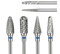 LEOUEANR 6 Pieces Carbide Nail Drill Ceramic Nail Drill Bit Set for Professional & Home Manicure Pedicure, Cuticle Cleaner Care Tips for Nail Salon & DIY Use