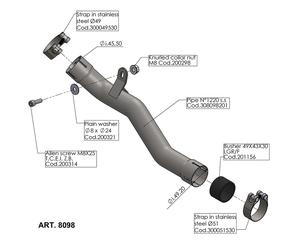 Leovince 8098 Eliminator Connector Benelli Leoncino 500 17-