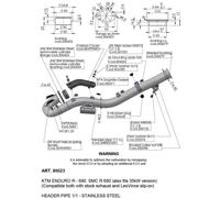 LEOVINCE HEADER KTM 690 SS 21 KTM ENDURO 690 R ABS, KTM SMC 690 R ABS 80023