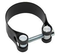 LeoVince exhaust clamp replacement stainless steel black Ø 49mm 300049540R | Set of 2 clamps, OEM 300049530 for LeoVince S15242FB/S15250FB/S15254FB/S15255FB