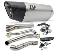 LeoVince exhaust LV-14 R RACING Titanium compatible with Suzuki GSX-8R 2024 | Full system, carbon cap, heat shield, muffler, non-approved, OEM 15606TU compatible with Suzuki GSX-8S 2024