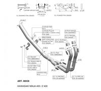 LeoVince header kit Not Homologated EURO 4 for KAWASAKI Z 400 2019 > 2021