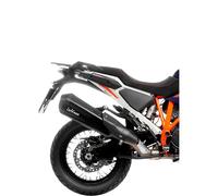 Leovince Lv-12 Black Edition Ktm Super Adventure 1290 R Abs 21-24/super Adventure 1290 S Abs 21-24 Not Homologated Muffler Silver Not Homologated