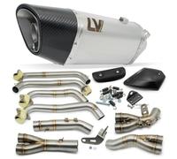 LeoVince LV-14 R RACING exhaust system matte compatible with Honda CB 650 R | Stainless steel muffler, carbon cap, heat shield, no approval, OEM 15611U compatible with Honda CBR 650 R 2019-2026