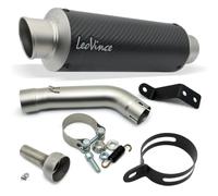 LeoVince silencer GP CORSA MATTE RACING compatible with KTM RC 125 | SLIP-ON, DB killer, Carbon, incl. mounting parts, OEM 15501MU compatible with KTM RC 390 2022-2023
