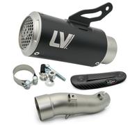 LeoVince silencer LV CORSA S RACING matte compatible with Ninja 400 | Black Edition, AISI 304 stainless steel, black, carbon heat shield, OEM 15409SBU compatible with Kawasaki ZX-4 R 2024-2026