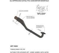 Leovince Cat Converter Manifold YAM 16039