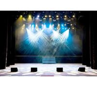 Leowefowa Stage Spotlight Backdrop 10x8ft Vinyl Concert Live Kids Stage Plateform Background Vintage Curtain Celebrity Banner Drama Music Show Birthday Adults Portrait Studio Props Wallpaper