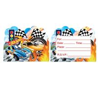 LEOWEST 20pcs Hot Wheels Birthday Invitations,Hot Wheels Party Invitations Birthday Party Supplies Decoration (Invitations20pcs)
