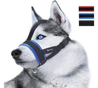 Head Strap Dog Muzzle Prevent from Taking Off by Paws for Small, Medium and Large Dogs(S, Blue)