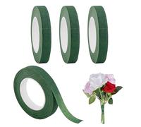 Lepat 4 Rolls Florist Stem Wrap Tape,12mm Florist Tape Green Floral Tape, Sticky Flower Tape for for Bouquet Stem Wrapping and DIY Handcrafts 59 Feet/Roll