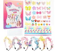 Lepat DIY Girls Birthday Presents Butterfly Hair Accessories Set, Headband Making Kit for Girls, Unique Fun Craft Kits for Birthday Gifts, Girls DIY Hair Accessories Set Girls Birthday Presents