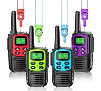 Lepealu 4 Pack Walkie Talkies for Adults Kids Long Range Rechargeable Walkie Talkie Europe 8 / US 22 channels with USB Type-C Cable VOX LED Flashlight for Outdoor Camping Hiking