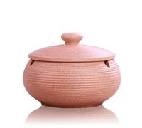 Lependor Ceramic Ashtray with Lids,Windproof,Cigarette Ashtray for Indoor or Outdoor Use，Ash Holder for Smokers,Desktop Smoking Ash Tray for Home Office Decoration - Pink