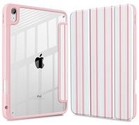 Lepeoac Case for iPad 11 inch A16 2025 Generation 11th / iPad 10.9 inch 2022 10th Gen, Buit in Pencil Holder with Shockproof Cover Clear Transparent Back Shell Auto Wake/Sleep, Elegant Stripes