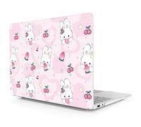 Lepeoac Clear Case for 2025 Microsoft Surface Laptop 13 Inch - Windows 11 Copilot+ PC - Touchscreen Display Cover (Fits Model 2095,NOT Fitting Other Surface Laptop), Rabbit & Strawberry