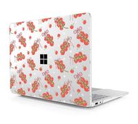Lepeoac Clear Case for 2025 Microsoft Surface Laptop 13 Inch - Windows 11 Copilot+ PC - Touchscreen Display Cover (Fits Model 2095,NOT Fitting Other Surface Laptop), Tomato Ribbon Bow