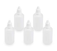 LEPEVNEY 1.7oz Plastic Dropper Bottle 50ml Drop Bottles Empty Squeezable Liquid Dropper Bottle Eye Dropper Bottles with Childproof Cap, 5PCS