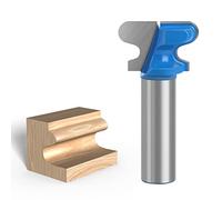 LEPEVNEY End Milling Cutter Bit Finger Pull Bit Router Bit Drawer Pull 1/2" Shank Stool Molding Cutter 1" Cutting Dia, Pack of 1, Blue or Black