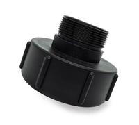 LEPEVNEY IBC Water Tank Hose Drain Adapter Food Grade IBC Tote Adapter- S100 x 8 to 2" (60mm) - Coarse Thread to Fine Thread - Replacement Valve Fitting Parts