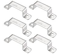 LEPEVNEY U Shaped Connector Bracket 23 x 51.5mm (Inner Height x Inner Width) 304 Stainless Steel for Door Closed Bar Holder Strut Channel 6 Pieces