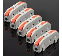 LEPEVNEY Wire Connectors for AWG 28-12 Quick Splice Electrical Connector with Peel-free Push-type, Reusable & Flame Retardant Crimp Terminals - 2 Pin x 34 PCS