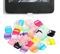 LEPGUYO 20 Pieces USB-C Mix Color Dust Plugs, Kindle Kobo Accessories with Hanging Hole, DIY for Smartphone Tablet Laptop