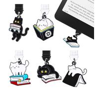 LEPGUYO Set of 6 USB-C E-Reader Dust Plugs, Kindle Accessories with Magic Cat Pendant, Holiday Gift for Book Lovers