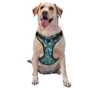Lephants in The Jungle Pattern Dog Harness - Lightweight,Soft,Adjustable Small Harness and Leash Set, Suitable for Puppy Small and Medium-Sized Dog-Small