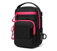 LEPHYON Magnetic Gym Bag, Small Gym Bag for Men & Women, Golf Bags with Strong Magnets, Best Gift for Fitness Lover, Black/Pink, S